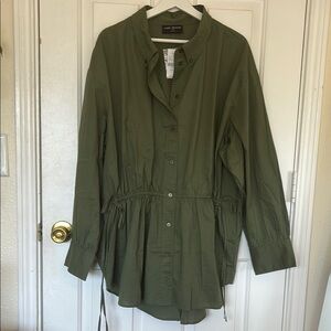Lane Bryant Green Tunic Tailored Silhouette NWT
